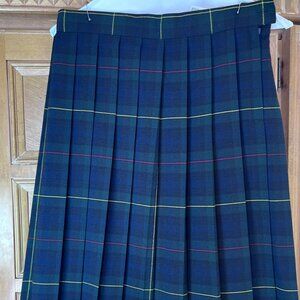 Green Plaid Pleated Girls Skirt French Toast Size 16